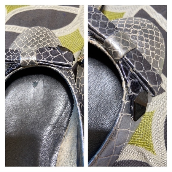 STUART WEITZMAN Snakeskin Wedge Flats Size 6 - Picture 2 of 8